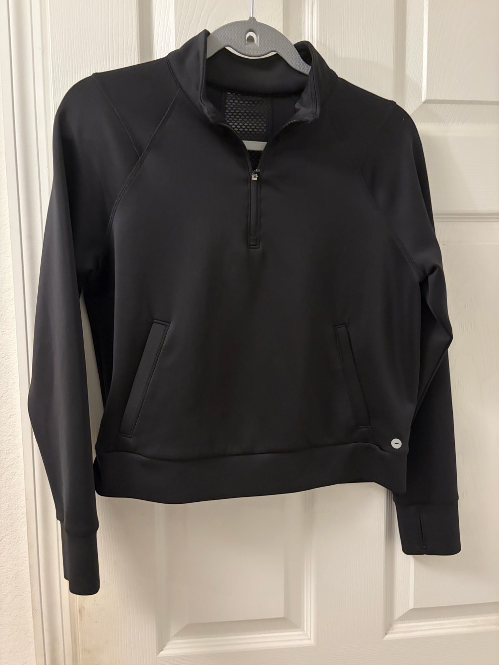 Youth Black Quarter-Zip Pullover Sweater